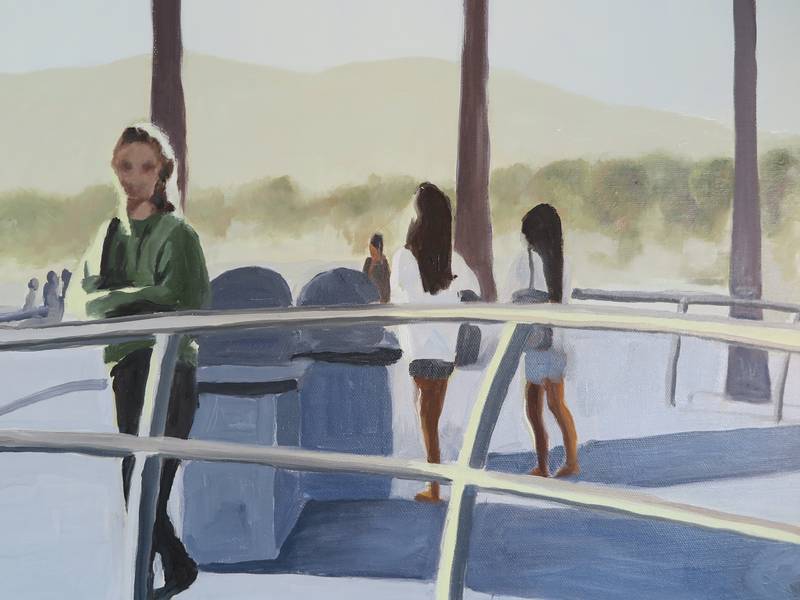 Skater Venice Beach Fine Art Painting Karine Bartoli - Subjektiv.art