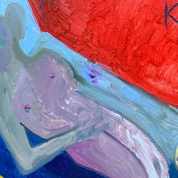 Van Gogs wife Naive Painting Kateryna Kopeikina - Subjektiv.art