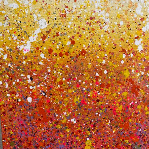 An extraordinary evening Expressive and gestural Painting Gaelle Wagner - Subjektiv.art