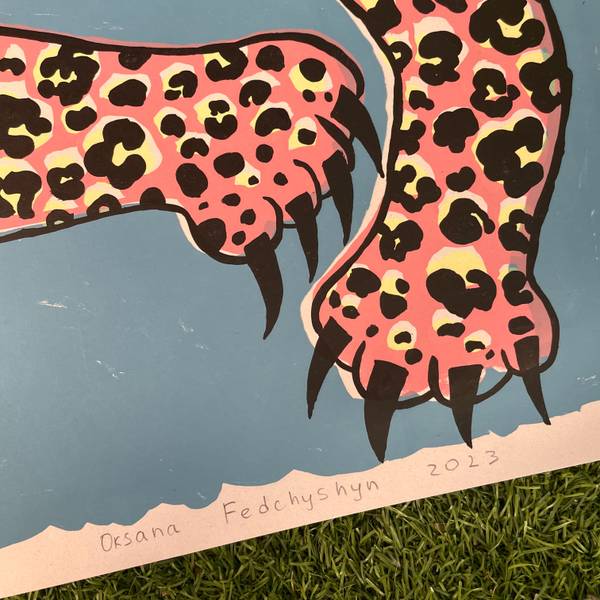 Leopard Graphic, illustrative and typographic Engraving Oksana Fedchyshyn - Subjektiv.art