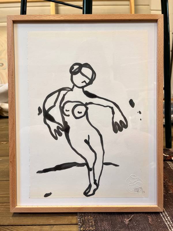 Fig. 25 - Bailarina Fine Art Drawing Maria R Saunders - Subjektiv.art