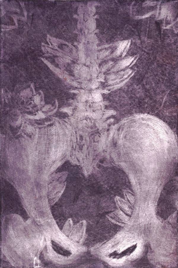 Flowered basin Modern Engraving Rose Meybeck - Subjektiv.art