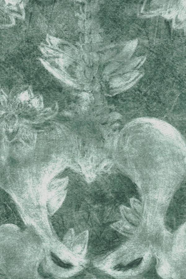 Flowered basin Modern Engraving Rose Meybeck - Subjektiv.art