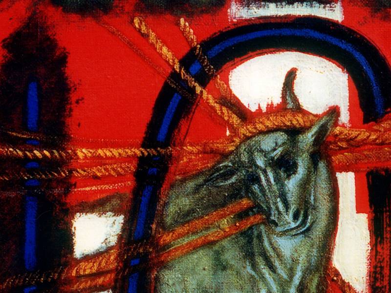 Imprisonet bull Fine Art Painting Myroslava Perevalska - Subjektiv.art