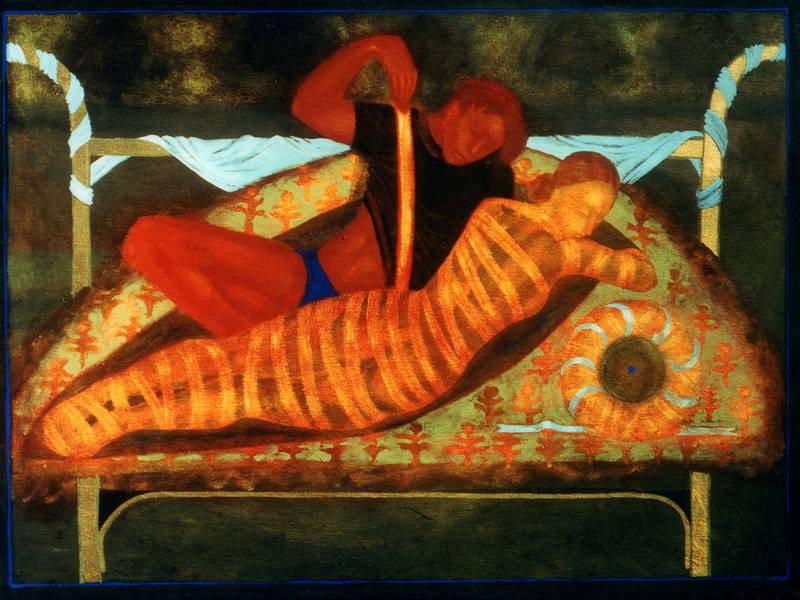 Lies under the Kyiv chestnut Fine Art Painting Myroslava Perevalska - Subjektiv.art