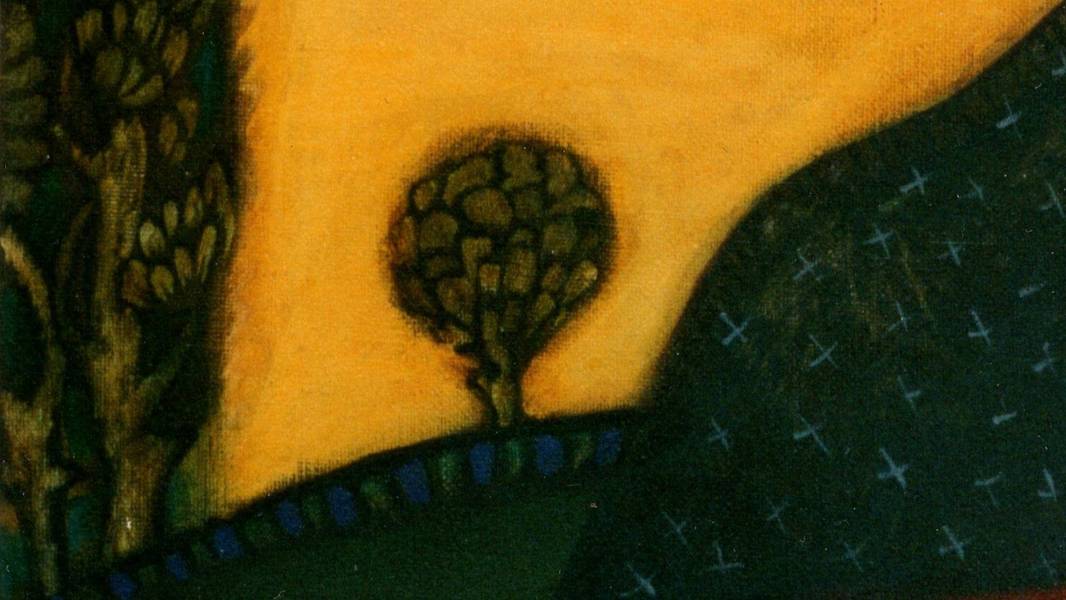 Under the mountain  Fine Art Painting Myroslava Perevalska - Subjektiv.art