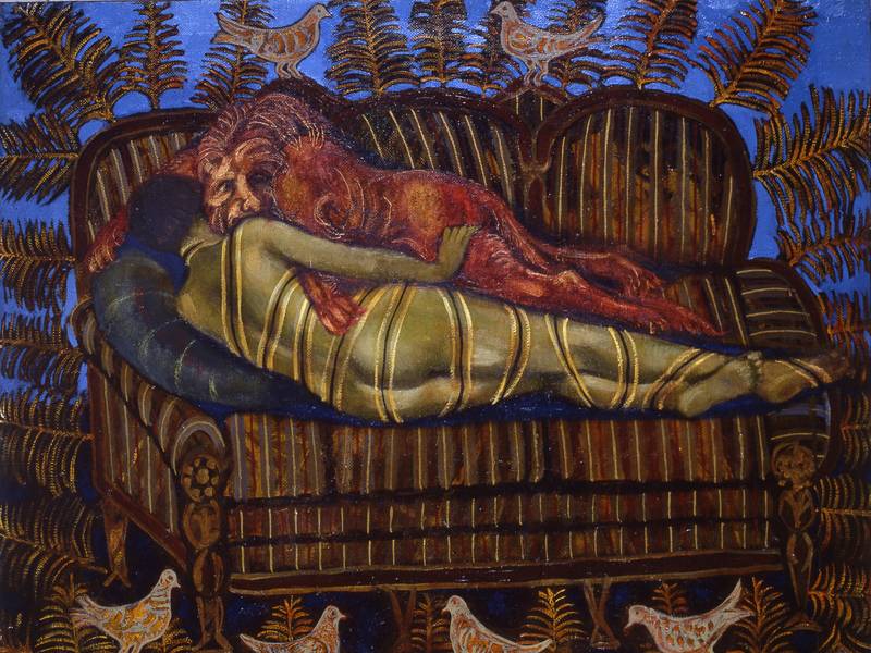 Old lion  Fine Art Painting Myroslava Perevalska - Subjektiv.art