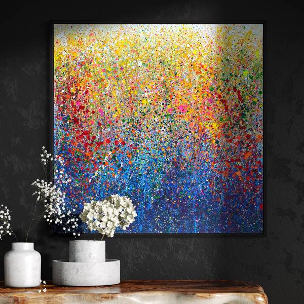 Summer Storm Expressive and gestural Painting Gaelle Wagner - Subjektiv.art
