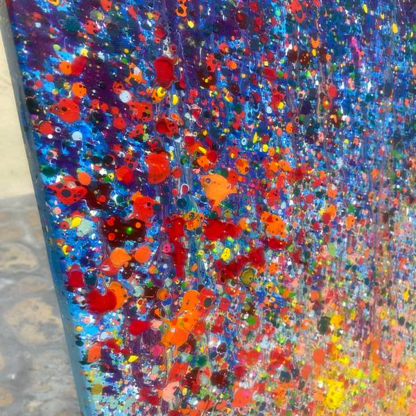 Summer Storm Expressive and gestural Painting Gaelle Wagner - Subjektiv.art
