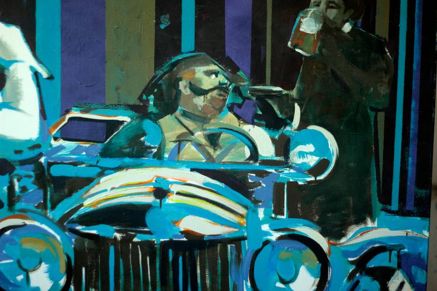 Добро пожаловать (из серии "Большие гонки") Fine Art Painting Eduard Potapenkov - Subjektiv.art