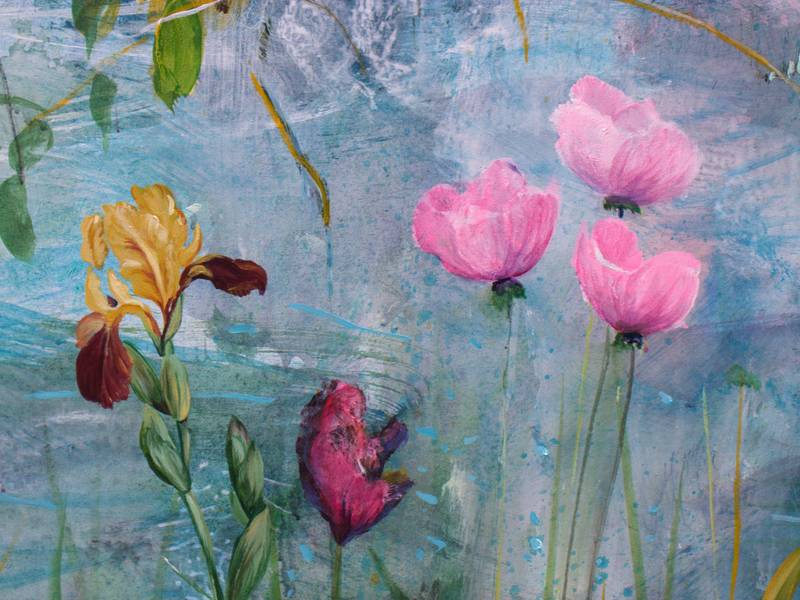 Tes doigts dans ma main jouaient la musique savante, en tout temps, fleurs après fleurs, même quand mon cœur aura quitté mon corps, garde moi longtemps longtemps. Tu chanteras le note haute, toujours , mon amante. Unspecified Painting francois page - Subjektiv.art