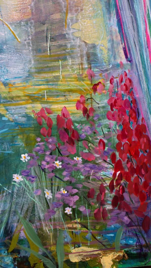 Tes doigts dans ma main jouaient la musique savante, en tout temps, fleurs après fleurs, même quand mon cœur aura quitté mon corps, garde moi longtemps longtemps. Tu chanteras le note haute, toujours , mon amante. Unspecified Painting francois page - Subjektiv.art