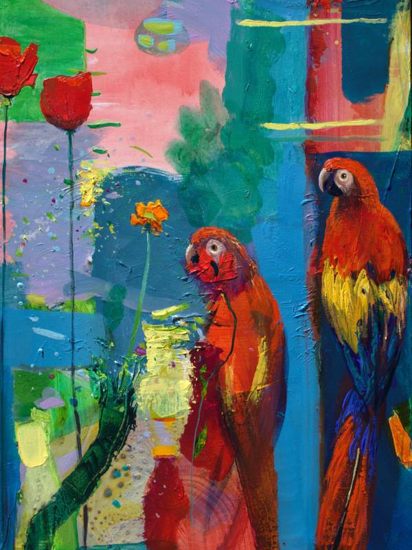 Mieux vaut l'original à la copie répétait l'ara. Dans le jardin de Laura, son ange gardien s'était enfui. Fine Art Painting francois page - Subjektiv.art