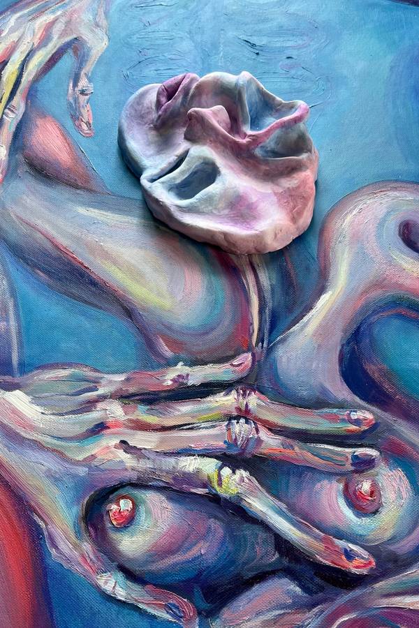 Blue woman Abstract Painting Inna Alimova - Subjektiv.art