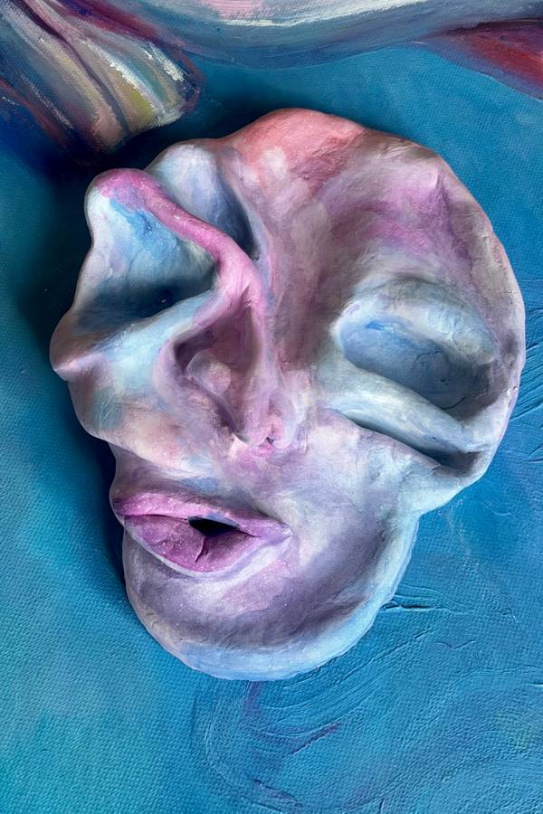 Blue woman Abstract Painting Inna Alimova - Subjektiv.art