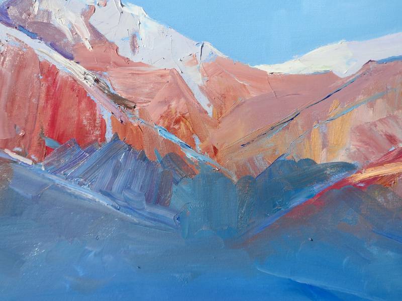 Alps Expressive and gestural Painting Yehor Dulin - Subjektiv.art