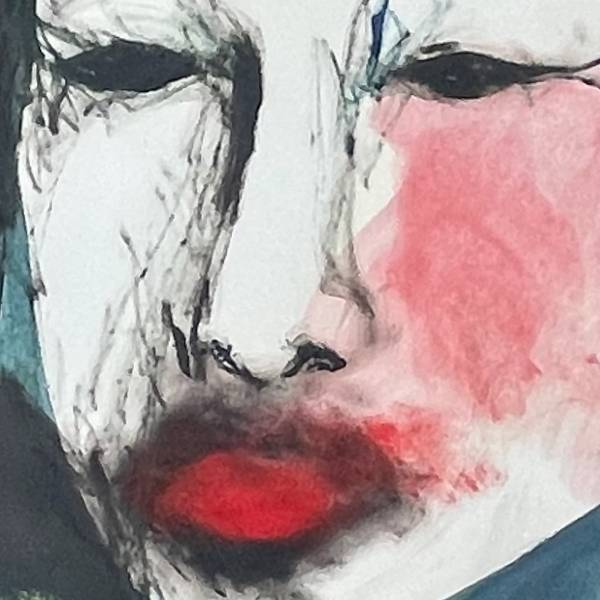 Marie Antoinette With A Coral Ear Expressive and gestural Painting Igor Selemenev - Subjektiv.art
