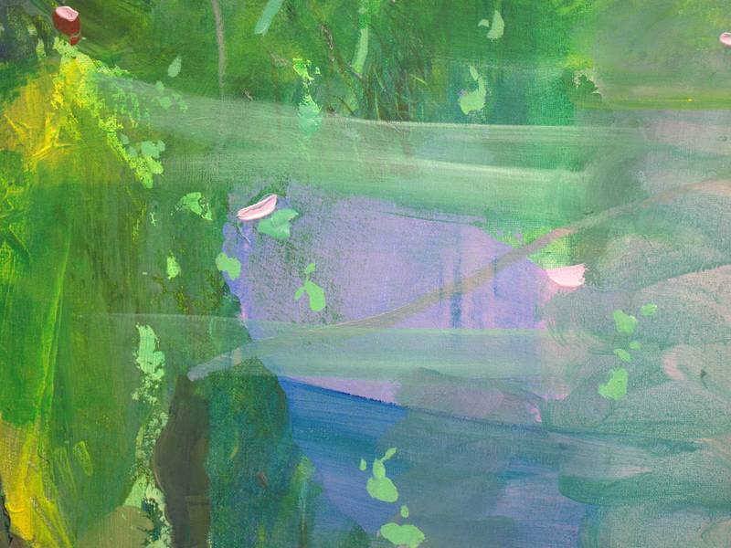 Elle m’apparaissait parfois dans les profondeurs du lac comme une vénus antique ou une Diane au bain. Je plongeais alors pour la rejoindre les bras ouverts en vain. Expressive and gestural Painting francois page - Subjektiv.art