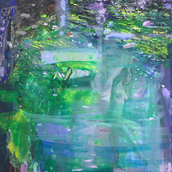 Elle m’apparaissait parfois dans les profondeurs du lac comme une vénus antique ou une Diane au bain. Je plongeais alors pour la rejoindre les bras ouverts en vain. Expressive and gestural Painting francois page - Subjektiv.art