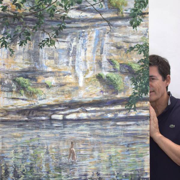  C'est par une journée brûlante où j'avais marché longtemps que je l’aperçus au bord de la rive. En plongeant pour la rejoindre, elle disparut, comme une vouivre rejoignant son escarboucle. Fine Art Painting francois page - Subjektiv.art