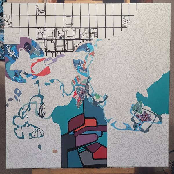 Big brother Abstract Painting Eugene Pokutnev - Subjektiv.art