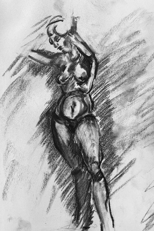 Women sketch Expressive and gestural Drawing Catarina Vasco - Subjektiv.art