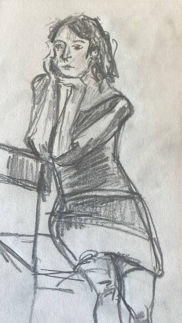 Women sketch Expressive and gestural Drawing Catarina Vasco - Subjektiv.art