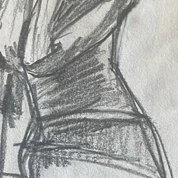 Women sketch Expressive and gestural Drawing Catarina Vasco - Subjektiv.art