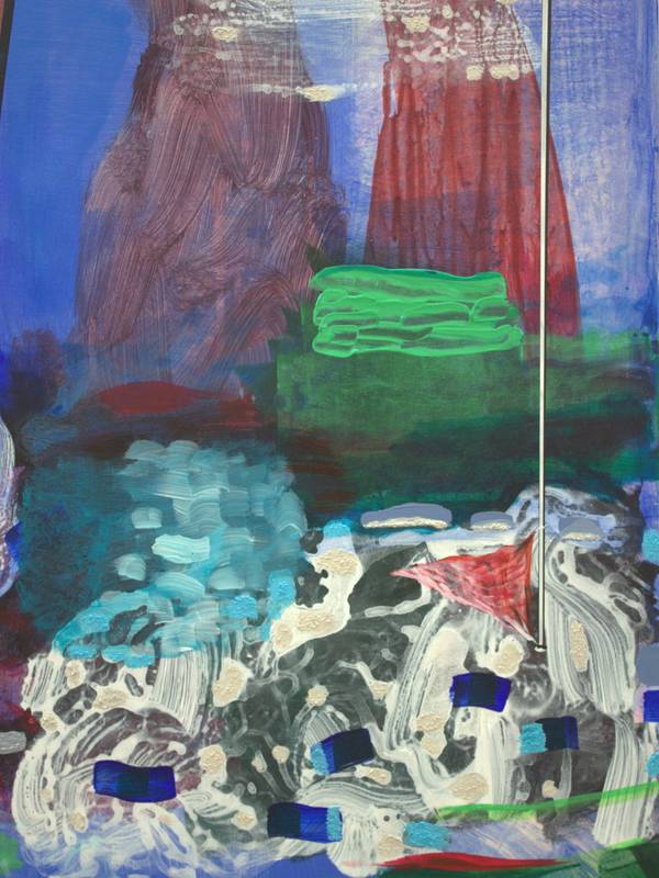 Tu jouais sur le bassin à te mêler au kaléidoscope des reflets. En art, l'originalité, était-ce de savoir camoufler sa source ? Fine Art Painting francois page - Subjektiv.art