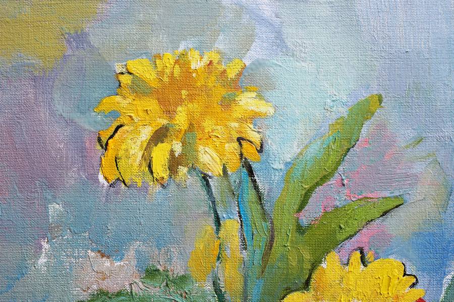 Rudbeckia Impressionistic Painting Artem Andreichuk - Subjektiv.art