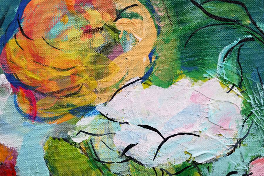 Roses and lemons  Modern Painting Artem Andreichuk - Subjektiv.art