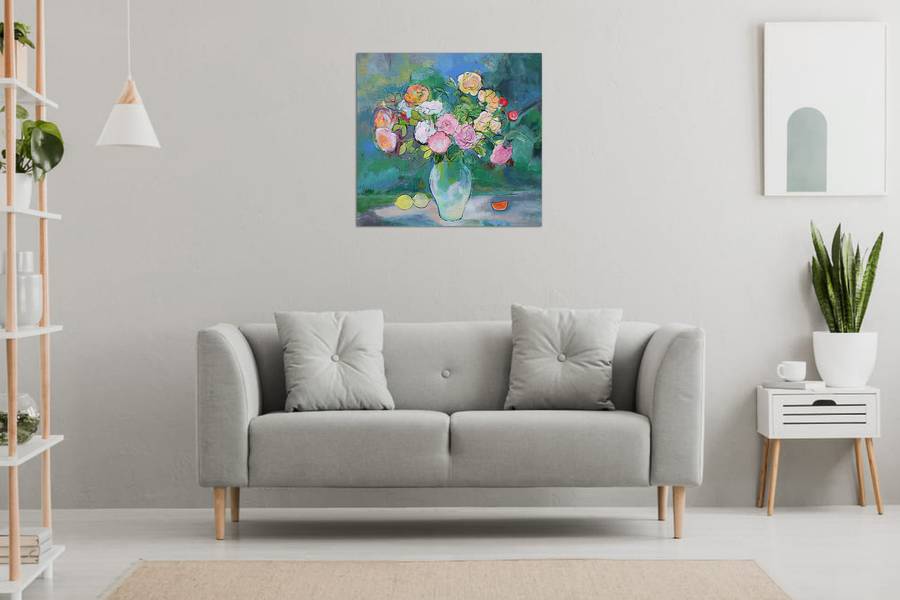 Roses and lemons  Modern Painting Artem Andreichuk - Subjektiv.art