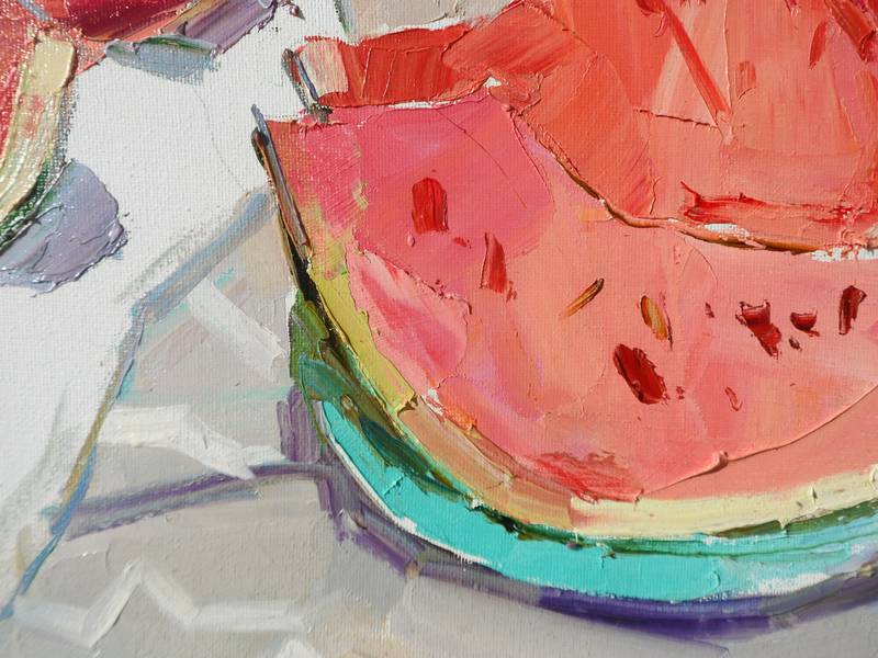 Watermelon Fine Art Painting Yehor Dulin - Subjektiv.art