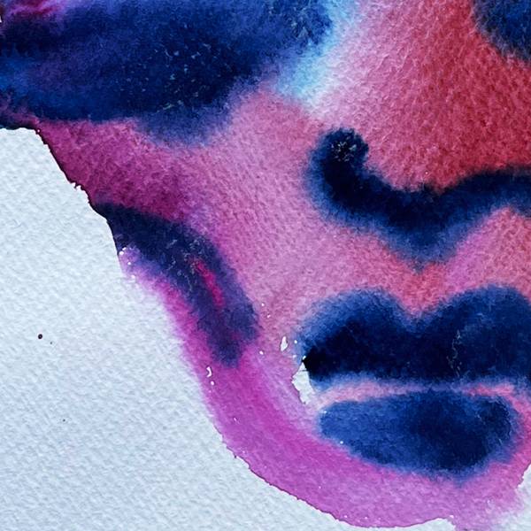 Red face Abstract Painting Inna Alimova - Subjektiv.art