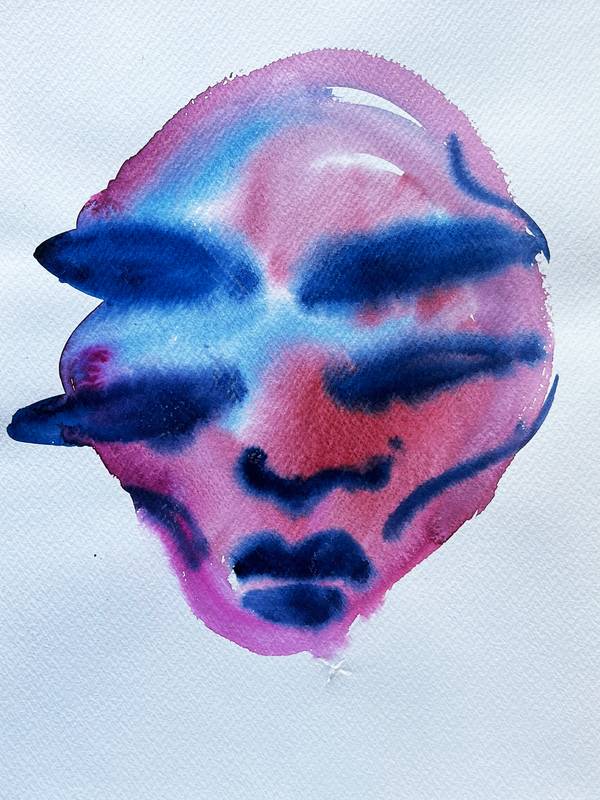 Red face Abstract Painting Inna Alimova - Subjektiv.art