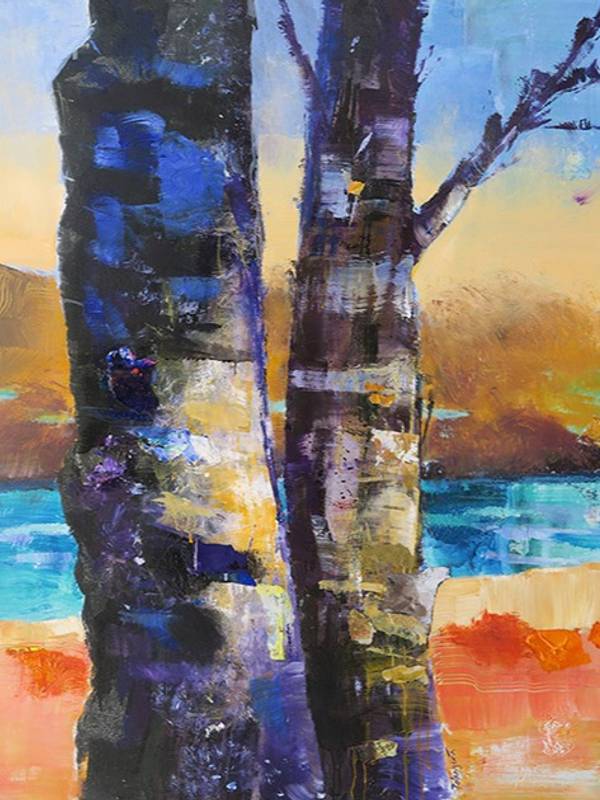 Couple Expressive and gestural Painting pascal Langevin - Subjektiv.art