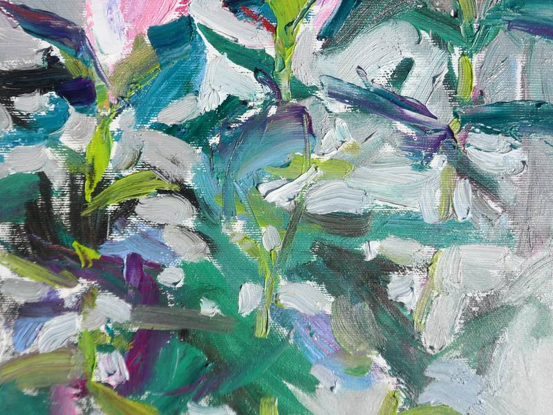 lily flowers Impressionistic Painting Yehor Dulin - Subjektiv.art