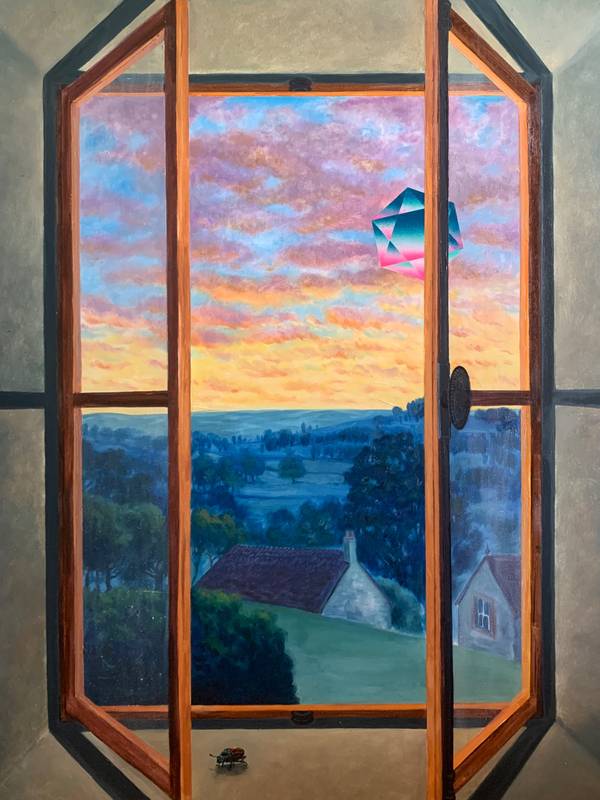 Équinoxe Surrealistic Painting Li B Edmond - Subjektiv.art