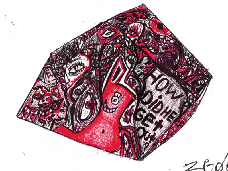How did he get out Modern Drawing Zeba Art - Subjektiv.art