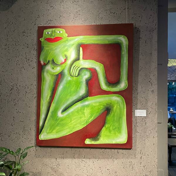 «Disguise» Naive Painting Sasha Luneva - Subjektiv.art