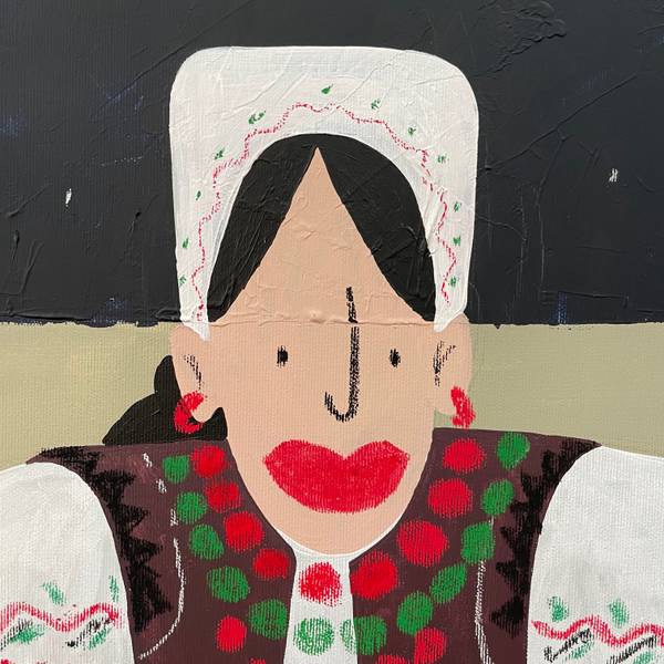 «Mother» Naive Painting Sasha Luneva - Subjektiv.art