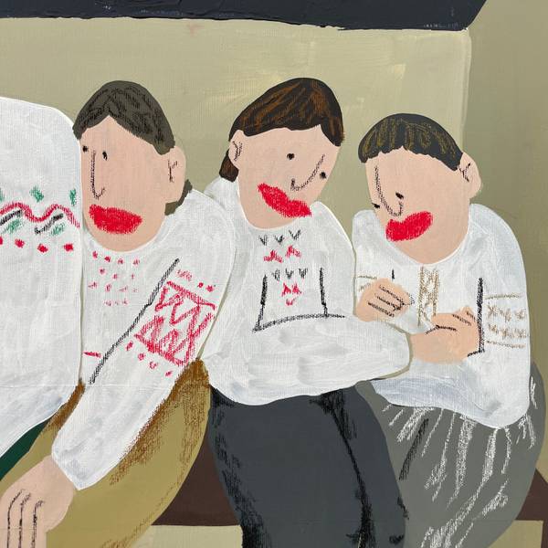 «Mother» Naive Painting Sasha Luneva - Subjektiv.art