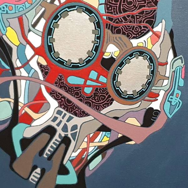 Head Abstract Painting Eugene Pokutnev - Subjektiv.art