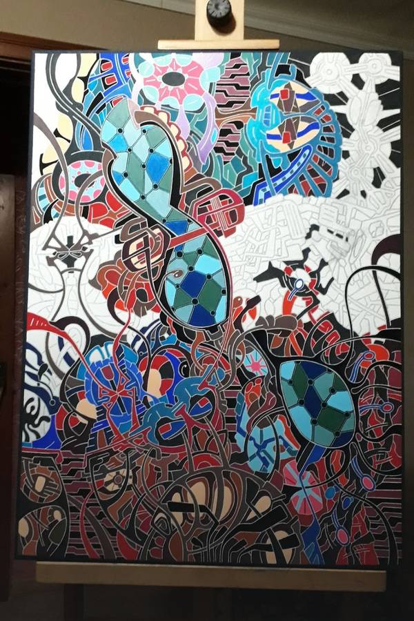 Depths Abstract Painting Eugene Pokutnev - Subjektiv.art