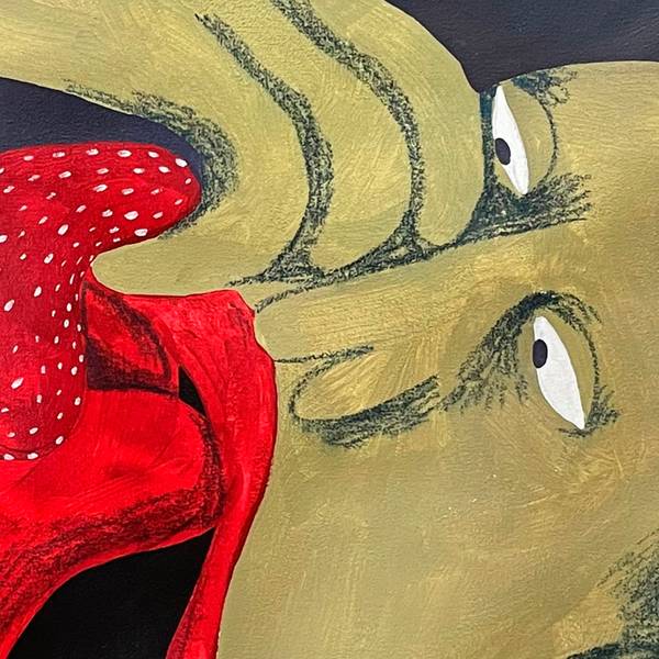 «Poisonous mushrooms» Naive Painting Sasha Luneva - Subjektiv.art