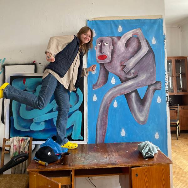 «Sugar man» Naive Painting Sasha Luneva - Subjektiv.art
