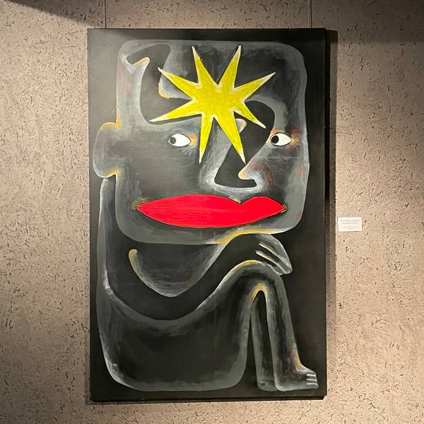 «Jumps of consciousness inside the head» Naive Painting Sasha Luneva - Subjektiv.art