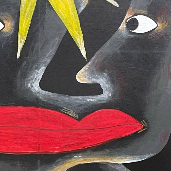 «Jumps of consciousness inside the head» Naive Painting Sasha Luneva - Subjektiv.art