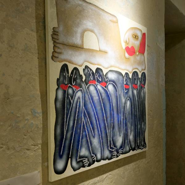 «Multi-layered» Naive Painting Sasha Luneva - Subjektiv.art