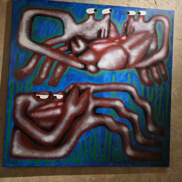 «A sad story about a crab» Naive Painting Sasha Luneva - Subjektiv.art